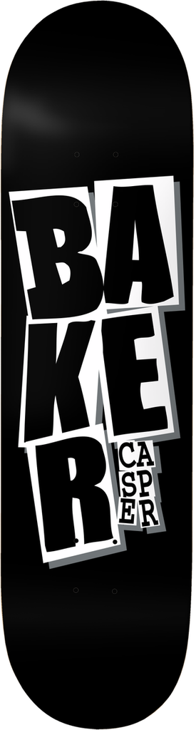 BAKER CASPER STACKED NAME BLACK B2 DECK 8.5