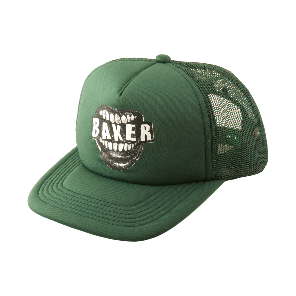 BAKER YELLER TRUCKER HAT DARK GREEN