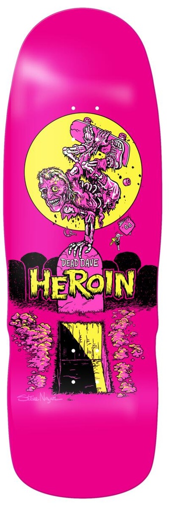 HEROIN DEAD DAVE ZOMBIE SHAPED DOUBLE DRILLED DECK 10.4