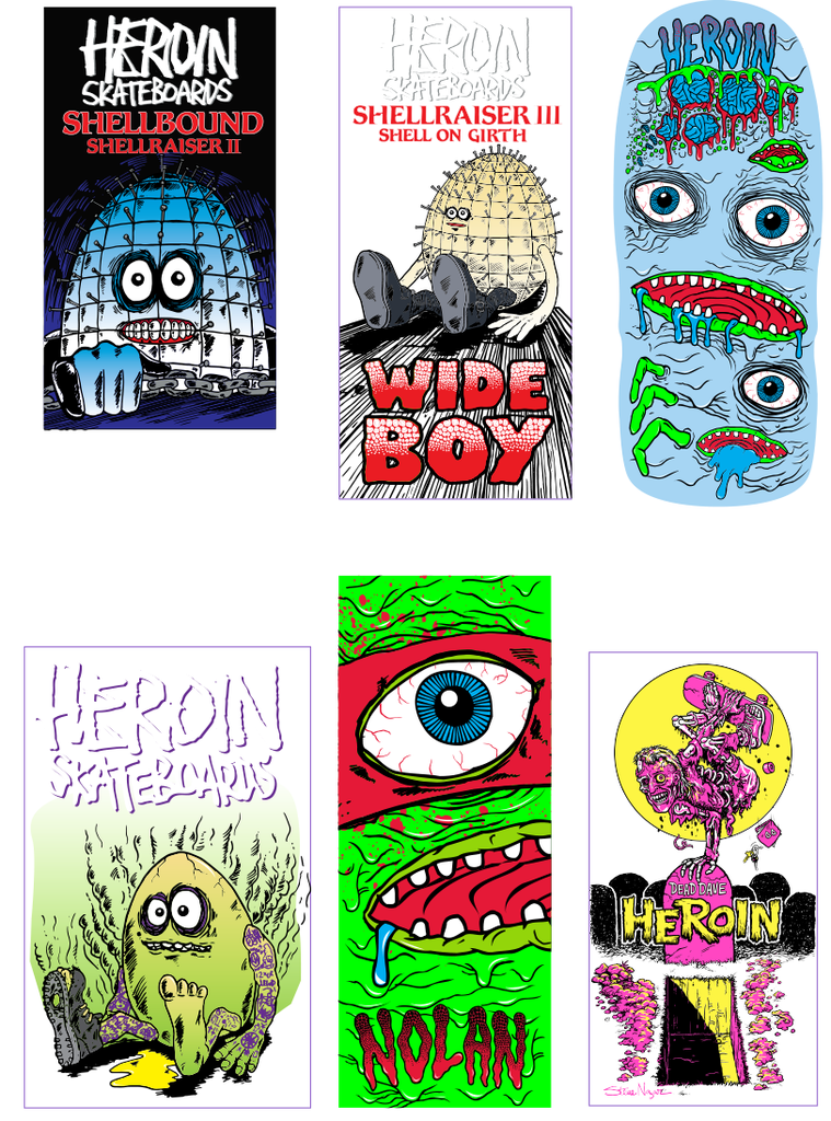 HEROIN SHELLBOUND 12CT STICKER PACK