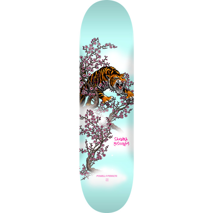 POWELL YOSOZUMI TIGER LIGHT BLUE DECK 8.25