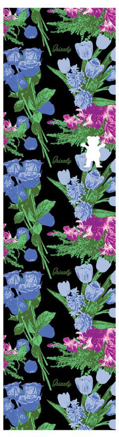 GRIZZLY 9" GIVE EM FLOWERS BLACK PERFORATED SHEET