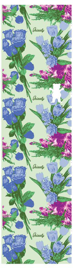 GRIZZLY 9" GIVE EM FLOWERS GREEN PERFORATED SHEET