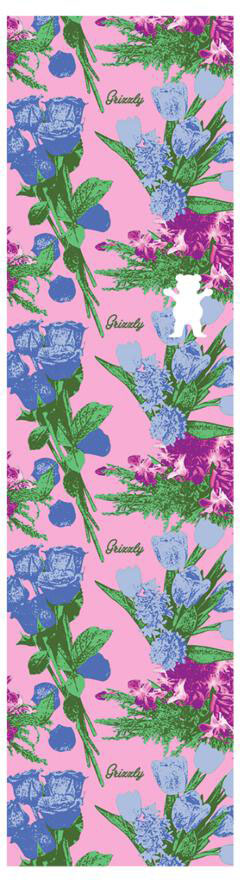 GRIZZLY 9" GIVE EM FLOWERS PINK PERFORATED SHEET