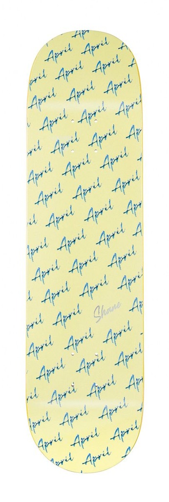 APRIL SHANE O'NEILL SCRIPT LOGO YELLOW DECK 8.50