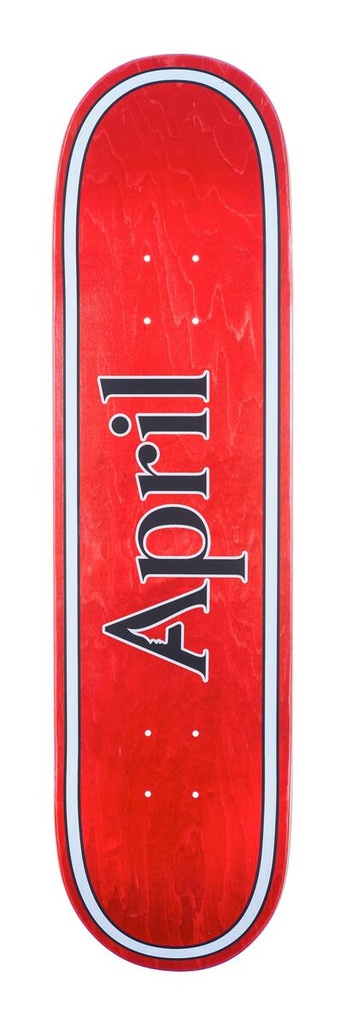 APRIL TEAM AP RED OG LOGO DECK 8.38