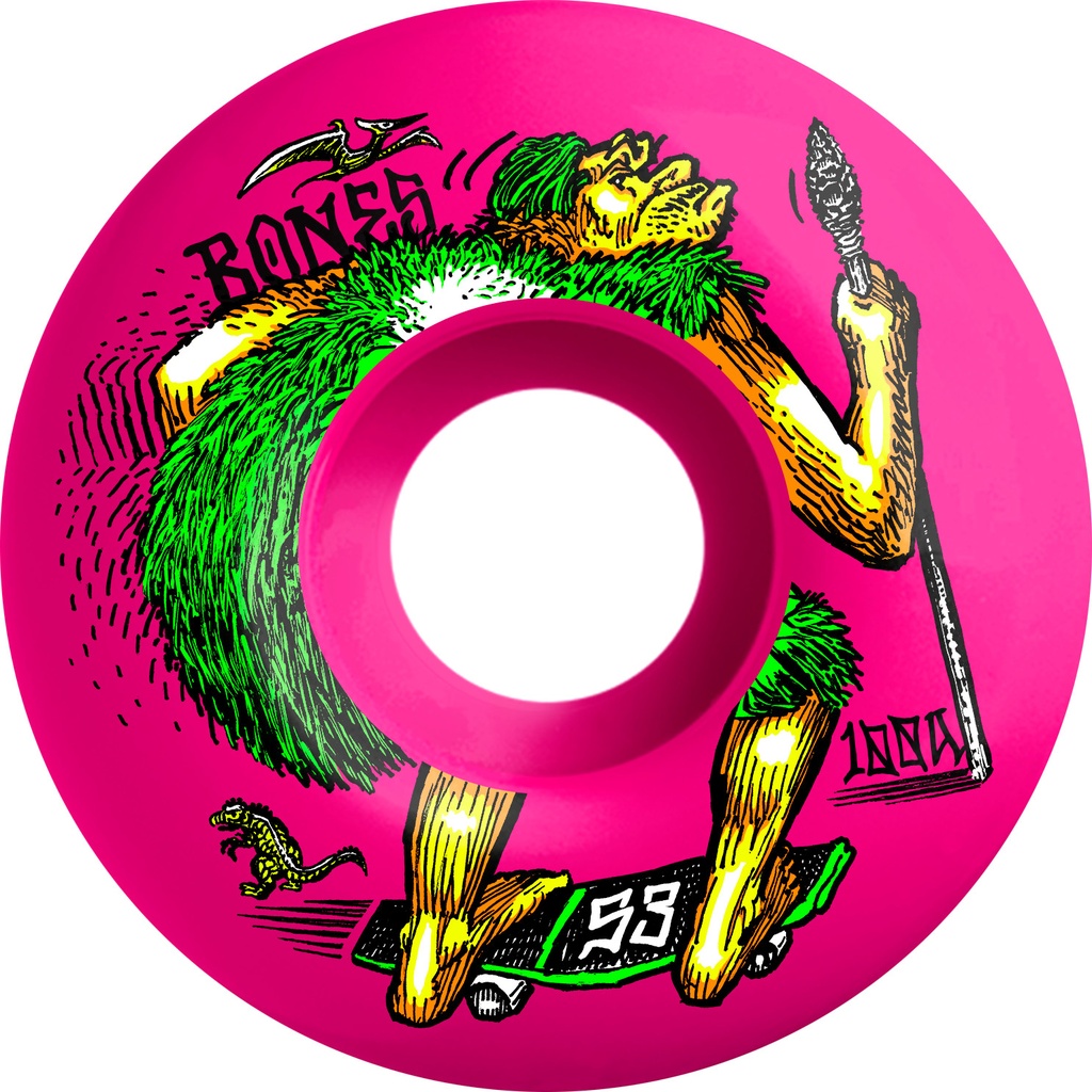 BONES 100S OG FORMULA NEONDERTHAL PINK V4 WIDE 53MM 100A (Set of 4)