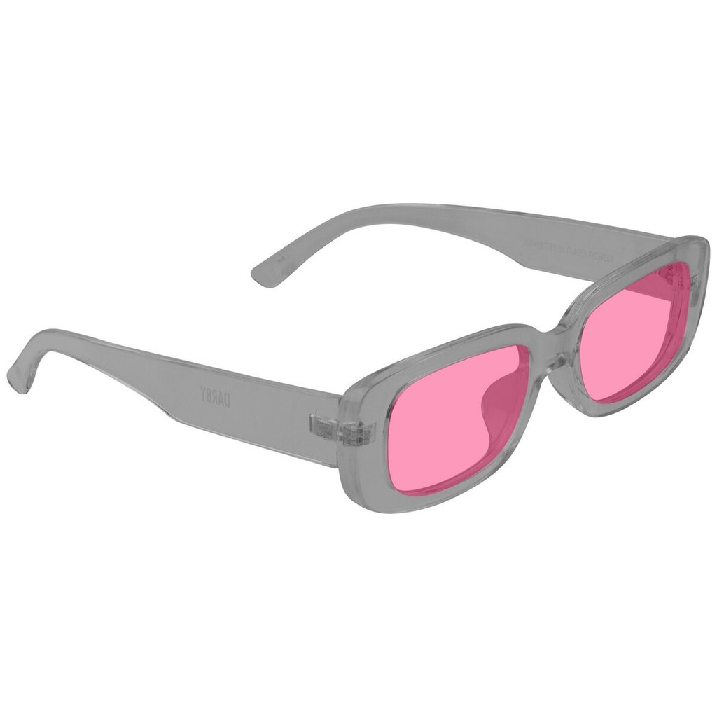 GLASSY DARBY TRANSPARENT GREY/PINK POLARIZED SUNGLASSES