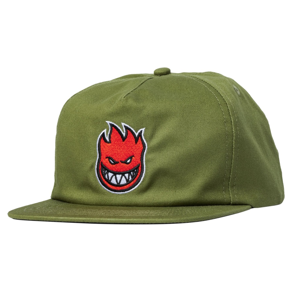 SPITFIRE BIGHEAD FILL SNAPBACK HAT OLIVE/RED