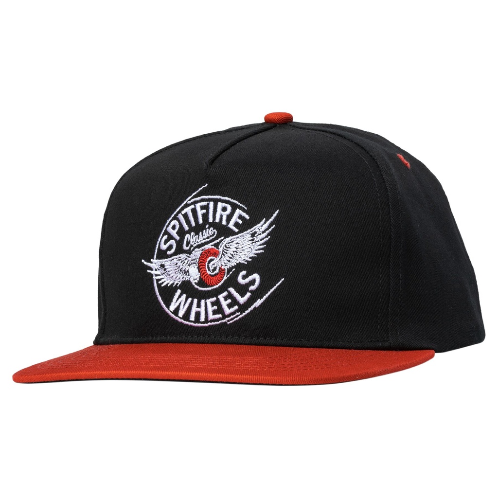 SPITFIRE FLYING CLASSIC SNAPBACK HAT BLACK/RED