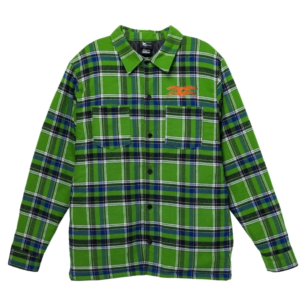 ANTI-HERO BASIC EAGLE GREEN/BLUE FLANNEL JACKET M