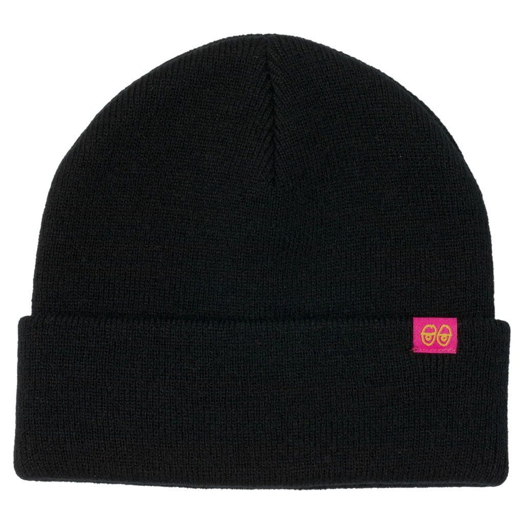 KROOKED EYES CLIP CUFF BEANIE BLACK/PINK