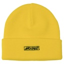 KROOKED MOONSMILE SCRIPT CUFF BEANIE YELLOW