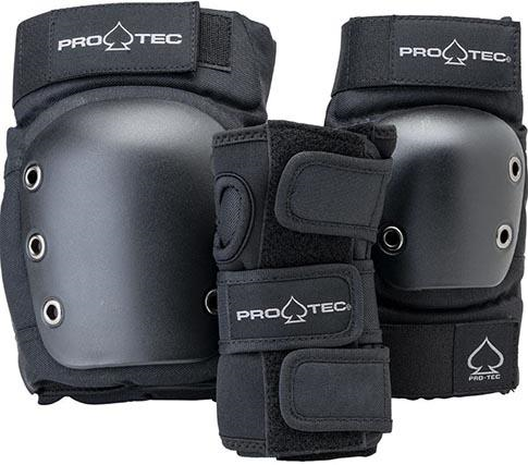 PRO TEC STREET ADULT 3 PACK PAD SET BLACK S