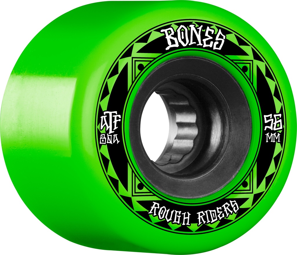 BONES ATF ROUGH RIDER RUNNERS 56MM 80A GREEN (Set of 4)