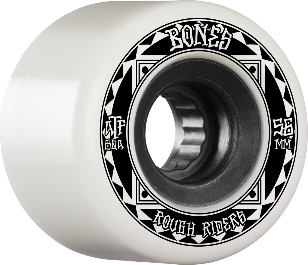 BONES ATF ROUGH RIDER RUNNERS 56MM 80A WHITE (Set of 4)