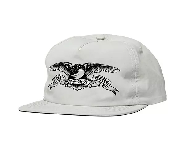 ANTI-HERO BASIC EAGLE SNAPBACK HAT LIGHT GREY