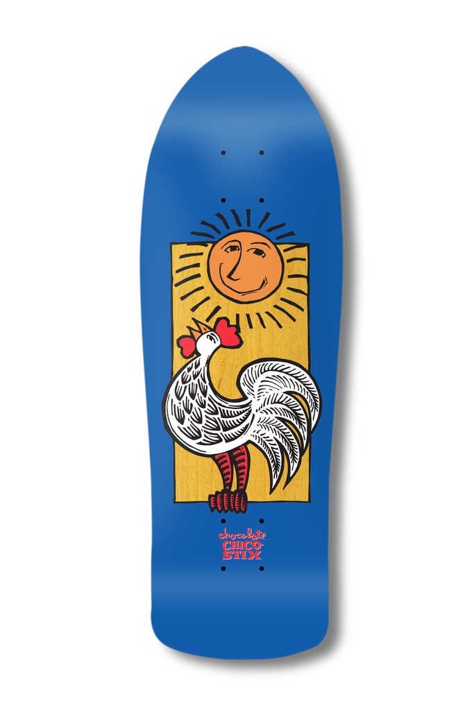 CHOCOLATE X CHICO STIX BRENES NICARAGUAN SUNRISE REISSUE DOUBLE DRILLED SHAPED DECK 9.75