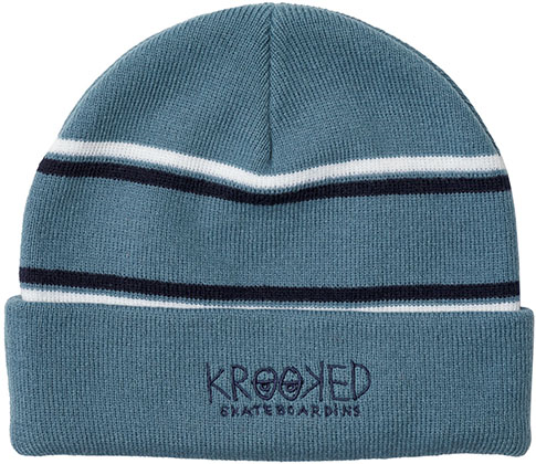 KROOKED KRKD EYES CUFF BEANIE BLUE