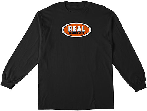 REAL OVAL BLACK/ORANGE LS M