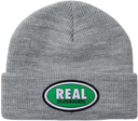 REAL OVAL CUFF BEANIE HEATHER/GREEN