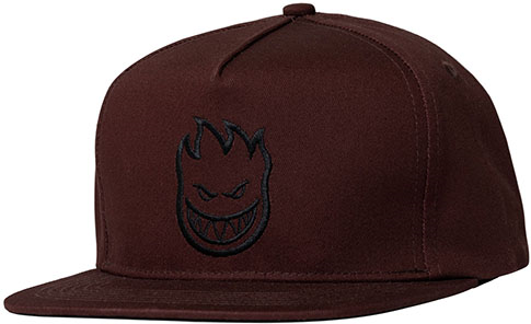 SPITFIRE BIGHEAD SNAPBACK HAT DARK RED/BLACK