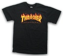 THRASHER FLAME BLACK SS S