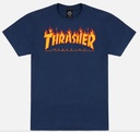 THRASHER FLAME NAVY BLUE SS XL