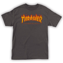 THRASHER FLAME CHARCOAL GREY SS S