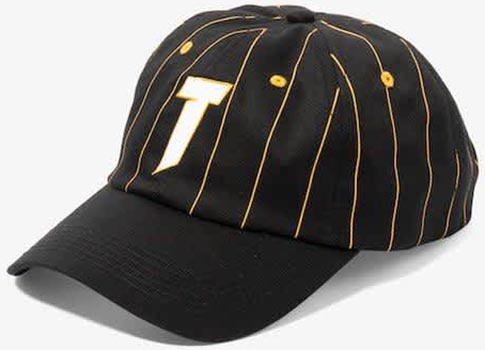 THRASHER T LOGO OLD TIMER HAT BLACK/YELLOW