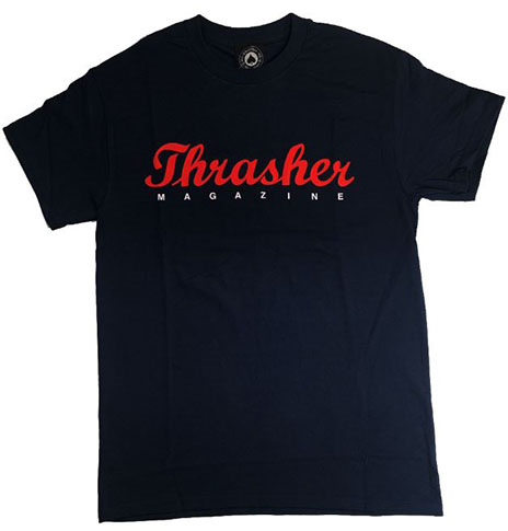 THRASHER SCRIPT NAVY SS M