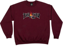 THRASHER COP CAR MAROON CREW/SWT S