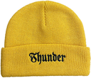 THUNDER SCRIPT CUFF BEANIE GOLD/BLACK