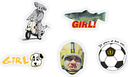 GIRL THREE DECADES STICKER PACK