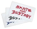 THRASHER SKATE AND DESTROY MED STICKER