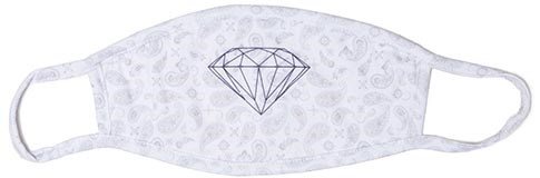 DIAMOND WHITE BANDANA FACE MASK