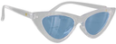 GLASSY BILLIE CLEAR/BLUE LENS POLARIZED SUNGLASSES