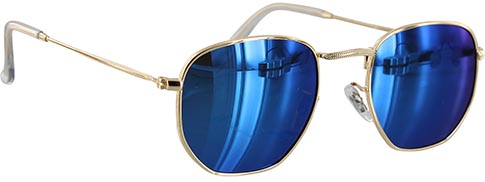 GLASSY TURNER GOLD/BLUE MIRROR POLARIZED SUNGLASSES