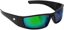 GLASSY PEET BLACK/GREEN MIRROR POLARIZED SUNGLASSES