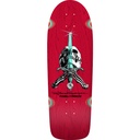 POWELL OG RODRIGUEZ SKULL & SWORD RED STAIN REISSUE SHAPED DECK 10.00 X 30.00