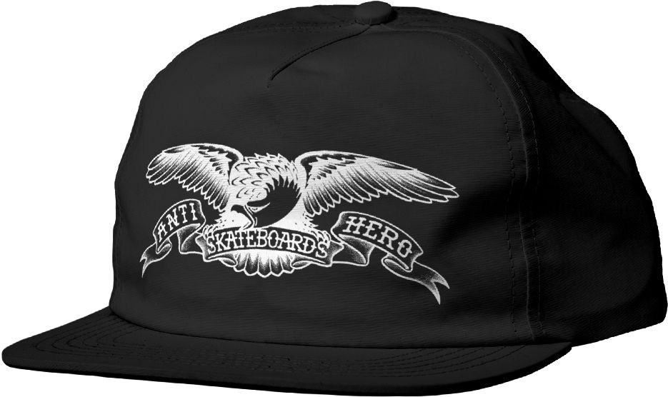 ANTI-HERO BASIC EAGLE SNAPBACK HAT BLACK/WHITE