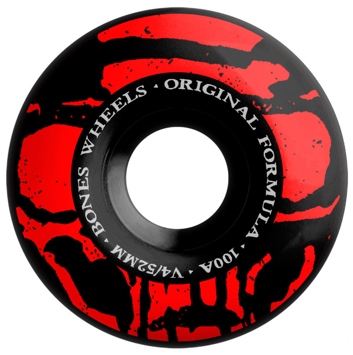 BONES 100S OG FORMULA MUMMY SKULLS BLACK V4 WIDE 52MM 100A (Set of 4)