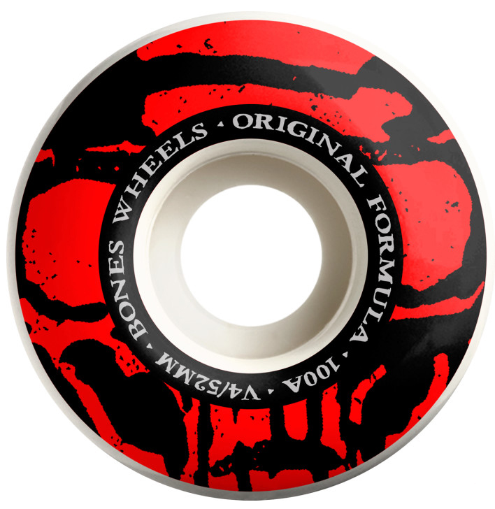 BONES 100S OG FORMULA MUMMY SKULLS WHITE V4 WIDE 52MM 100A (Set of 4)