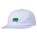 KROOKED EYES STRAPBACK HAT WHITE/GREEN