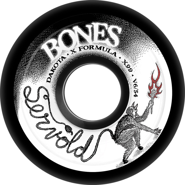 BONES X-FORMULA SERVOLD ETERNAL SEARCH BLACK V6 WIDE-CUT 54MM 99A (Set of 4)