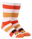 TOY MACHINE MONSTER BIG STRIPE SOCKS BROWN