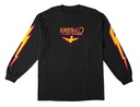 KROOKED BIRD LIGHTENING SLEEVE BLACK/MAGENTA/YELLOW LS L