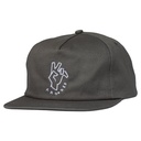 KROOKED HANDY SNAPBACK HAT CHARCOAL