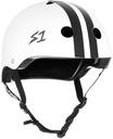 S-ONE LIFER WHITE GLOSS W/ BLACK STRIPES M