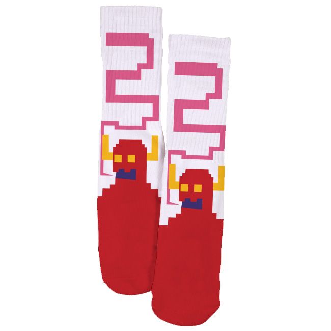 TOY MACHINE BITMAP MONSTER SOCKS WHITE